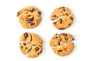 homemade cookies on white background