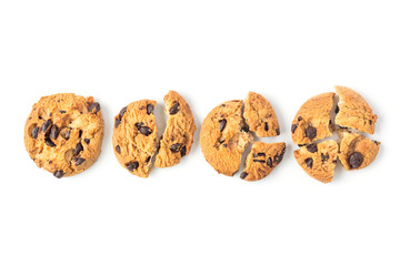 homemade cookies on white background