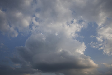 Fototapeta premium Storm clouds on a sunny summer day 