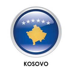 Round flag of Kosovo