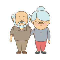 Couple of lovely people. Man and woman hold hands on a white background together family