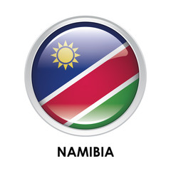 Round flag of Namibia