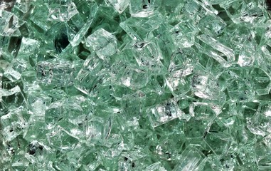 pile of broken safety mirror for background