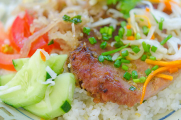 Com tam - Vietnamese broken rice with grilled pork chop