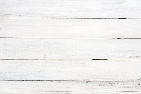 Rustic white wood plank background. vintage style