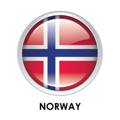 Fototapeta premium Round flag of Norway