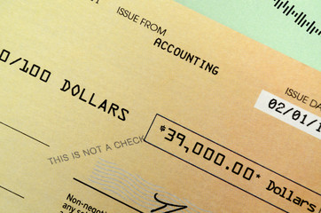 Promotional fake check