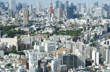 東京風景　都心の街並み