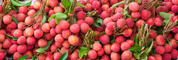 Fresh lychee  for sell in market