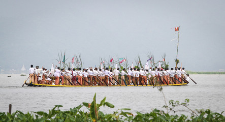 Phaung Daw U festival on Inle Lake in Myanmar