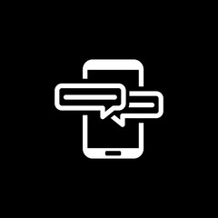 Mobile Conference Icon. Flat Design.