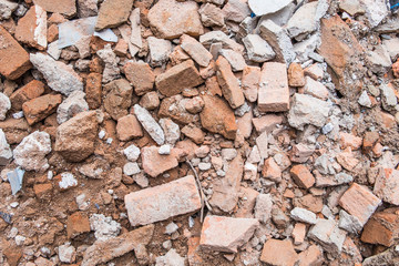 Ruins of brick rubble.