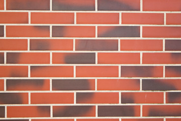 old brick wall of red brick