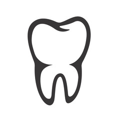tooth icon isolated on white background. Vector illustration