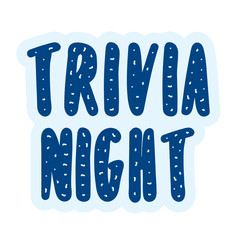 Trivia Night Vector Banner