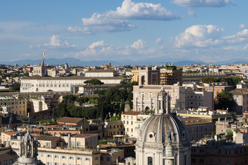 Fototapeta na wymiar View of Rome from Altare della Patria (Victor Emmanuel)