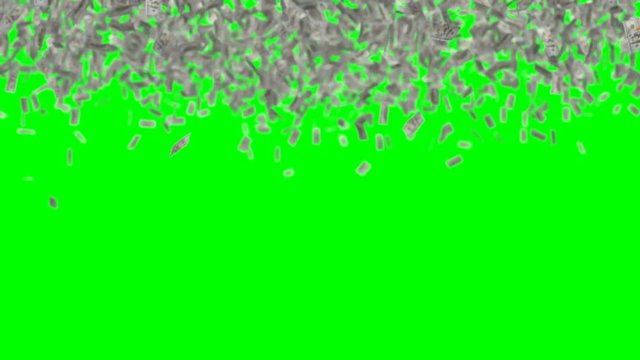 4k, 3D Animation video transition a lot of  US Dollar 100 bills fall with Depth of field and Matt Background. 
