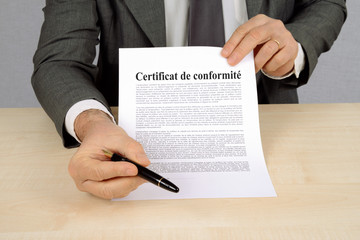 Certificat de conformité 