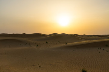 Fototapeta na wymiar Desert Sunset in Dubai