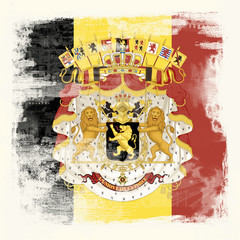 Grunge-Flagge Belgien