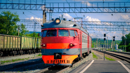 Obraz premium Passenger railway train