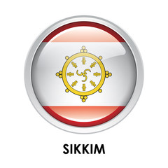 Round flag of Sikkim