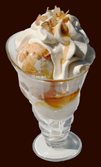 Glace Nougat miel amandes