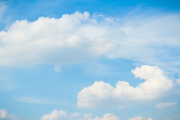 Fototapeta na wymiar Panorama shot of blue sky and clouds in good weather days