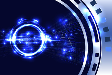 Digital technology business, data communication concept. Illustration vector