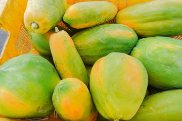 Fresh Papaya in the market at Male,Maldives