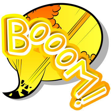 Booom! - Vector illustrated comic book style expression.