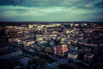 View of Katowice from the bird's eye view