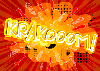 Krakooom! - Vector illustrated comic book style expression.
