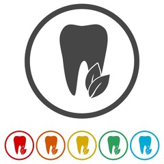 Teeth protection, tooth care icons set - Illustration