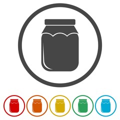 Obraz premium Jam Jar Vector Icons set Illustration 
