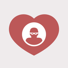 Isolated heart with a thief
