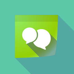 Long shadow paper note with  comic balloons