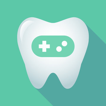 Long shadow tooth with a game pad