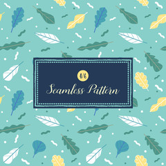 Seamless pattern. Colorful summertime illustration with floral elements.