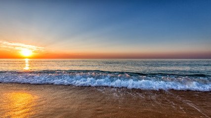 Beautiful sunrise at the beach