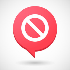 Obraz premium Isolated comic balloon with a forbidden sign