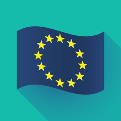 Long shadow EU flag