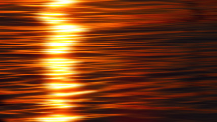 Reflection of the sun on the waves.