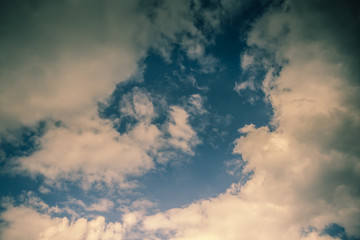 Fototapeta na wymiar Sky clouds, sky with clouds and sun