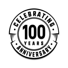 100 years anniversary logo template. Vector and illustration.
