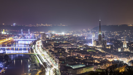 Fototapeta na wymiar Rouen panoramique