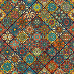 Seamless pattern. Vintage decorative elements. Hand drawn background. Islam, Arabic, Indian, ottoman motifs. Perfect for printing on fabric or paper.