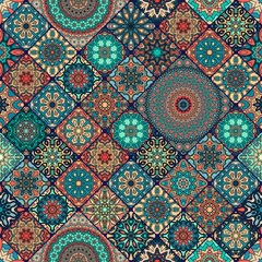 Seamless pattern. Vintage decorative elements. Hand drawn background. Islam, Arabic, Indian, ottoman motifs. Perfect for printing on fabric or paper.