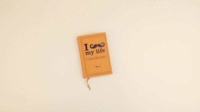 Small Book On Beige Background