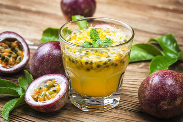 Mango with Passion fruit smoothie by fresh ingredients